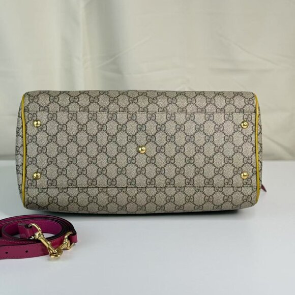 Gucci Convertible GM Boston Bag GG Coated Canvas and Leather - Picture 6 of 13
